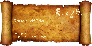 Rauch Éda névjegykártya